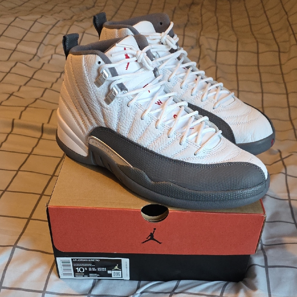 Jordan High-Top White and Gray Sneakers